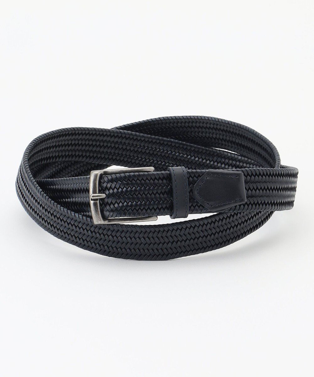 【ジョセフ アブード/JOSEPH ABBOUD / MEN】の【キングサイズ・イタリア素材・ストレッチ・日本製】 ストレッチレザー ベルト インテリア・キッズ・メンズ・レディースファッション・服の通販 founy(ファニー) ファッション Fashion メンズファッション Fashion for Men イタリア Italy ストレッチ Stretch, Stretchy Fabric ドレス Dress, One-Piece メッシュ Mesh, Net Fabric レギュラー Regular, Standard Fit 日本製 Made In Japan ネイビー系|ID: prp329100004766662 ipo3291000000034515235