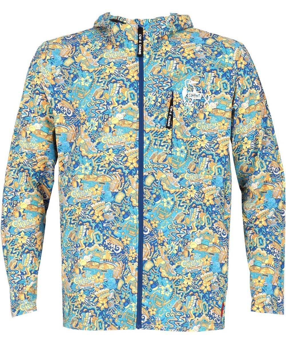 【シーダブリューエックス/CW-X / MEN】の【MEN】 CW-X 【CHUMS (チャムス)コラボ】 メンズトップス ジャケット はっ水(本体) フードつき(ドローコードで調整可能) 長袖 UVカット率90%以上(本体) メンズ LNO530 /ワコール インテリア・キッズ・メンズ・レディースファッション・服の通販 founy(ファニー) 　ファッション　Fashion　メンズファッション　Fashion for Men　トップス・カットソー　Cut & Sew Tops　アウトドア　Outdoor Clothing　コラボ　Collaboration, Collab　コンパクト　Compact, Small Size　ジャケット　Jacket, Outerwear　ストレッチ　Stretch, Stretchy Fabric　ドローコード　Drawcord, Drawstring Cord　定番　Standard, Basic Item　長袖　Long Sleeve, Full Sleeve　ポケット　Pocket, Pocket Detail　メンズ　Men's, Menswear　ロング　Long, Long-Length　おすすめ　Recommended / Our Picks　小旅行　Short Trip　ブルー|ID: prp329100004766675 ipo3291000000034515341