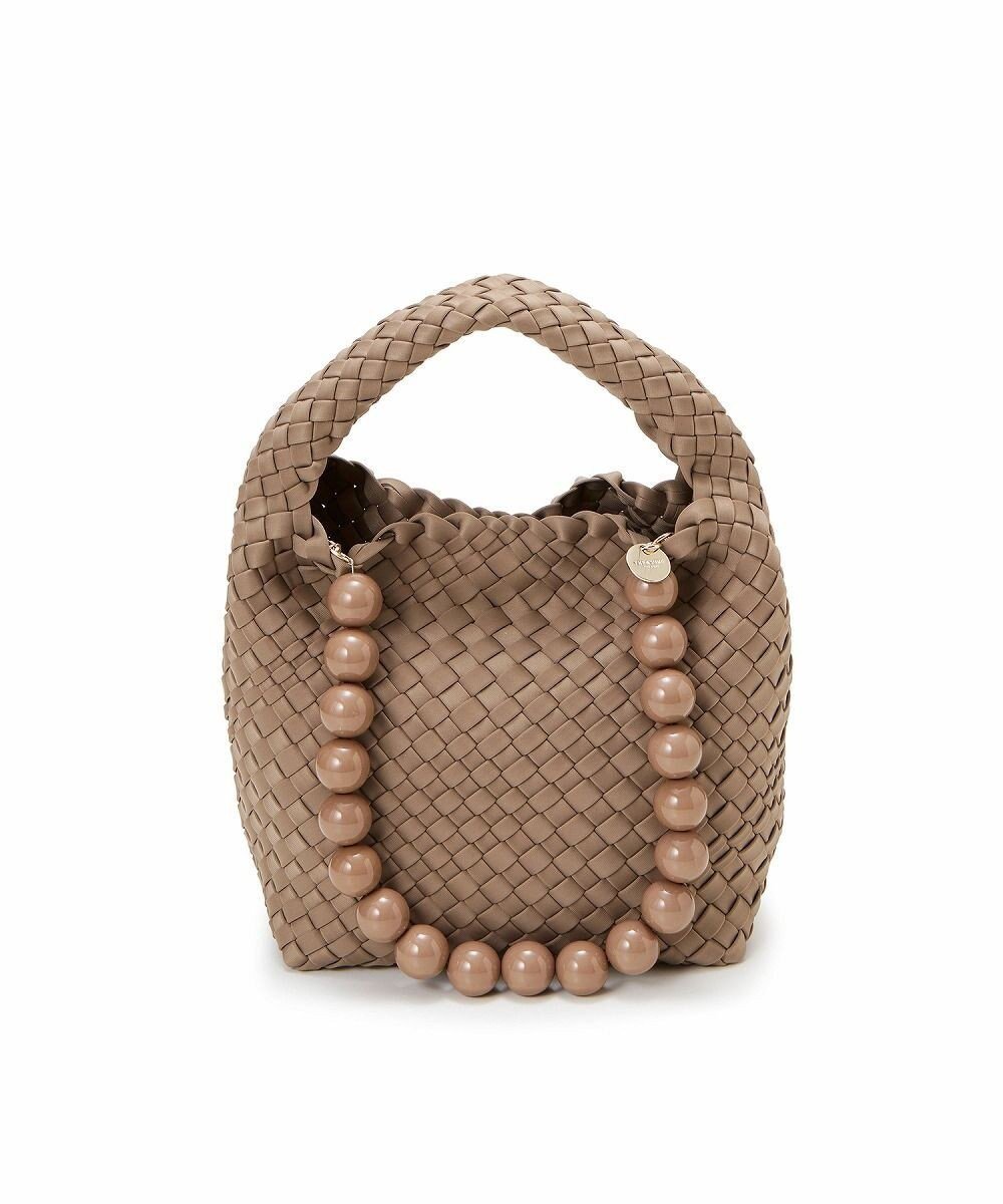 【トプカピ/TOPKAPI】の【TREASURE TOPKAPI】ネオプレン イントレチャート ボールビーズ付き ショルダー ワンハンドル バッグ インテリア・キッズ・メンズ・レディースファッション・服の通販 founy(ファニー) 　ファッション　Fashion　レディースファッション　Fashion for Women　バッグ　Bags　コンパクト　Compact, Small Size　ショルダー　Shoulder, Shoulder Strap　スマホ　Smartphone, Mobile Device　財布　Wallet, Purse　チャーム　Charm, Pendant　ポーチ　Pouch, Small Case　エレガント 上品　Elegant　グレージュ|ID: prp329100004766681 ipo3291000000034515447