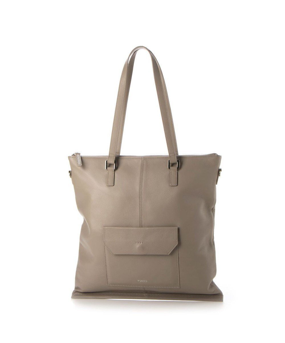 【イザック/Y'SACCS】のイタリアンシープ2WAYフラットトート インテリア・キッズ・メンズ・レディースファッション・服の通販 founy(ファニー) 　ファッション　Fashion　レディースファッション　Fashion for Women　バッグ　Bags　シンプル　Simple, Minimal　スマート　Smart, Elegant　フラット　Flat, Flat Shoes　ポケット　Pocket, Pocket Detail　ラップ　Wrap, Wrap Design　ビジネス 仕事 通勤　Business / Work / Commuting　グレージュ|ID: prp329100004766682 ipo3291000000034515458