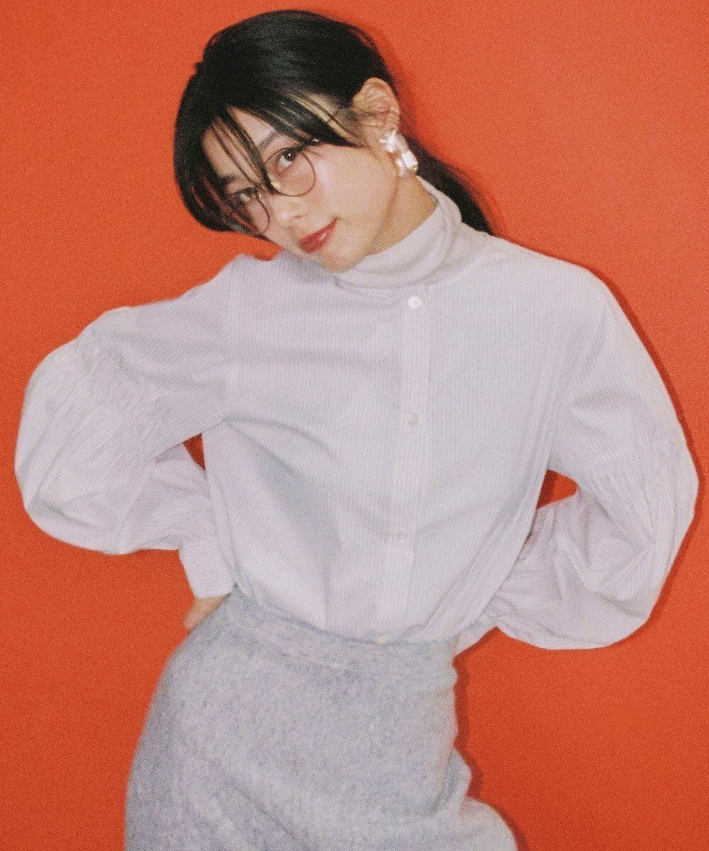 【自由区/JIYU-KU】の【洗える】シャーリング ブラウス インテリア・キッズ・メンズ・レディースファッション・服の通販 founy(ファニー) ファッション Fashion レディースファッション Fashion for Women トップス・カットソー Cut & Sew Tops シャツ・ブラウス・オフィスカジュアル Elegant Blouses & Button-Ups イタリア Italy ギャザー Gathered, Ruffled シャーリング Shirring, Ruched スリーブ Sleeve, Long Sleeve / Short Sleeve 洗える Machine Washable A/W・秋冬 Autumn/Winter グレーストライプ|ID: prp329100004766684 ipo3291000000034515464