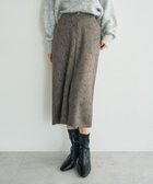 【イェッカ ヴェッカ/YECCA VECCA】のラインフラワー柄フェイクスエードスカート Charcoal Gray|ID: prp329100004766701 ipo3291000000034515579