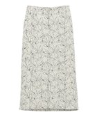 【イェッカ ヴェッカ/YECCA VECCA】のラインフラワー柄フェイクスエードスカート Ivory|ID: prp329100004766701 ipo3291000000034515581
