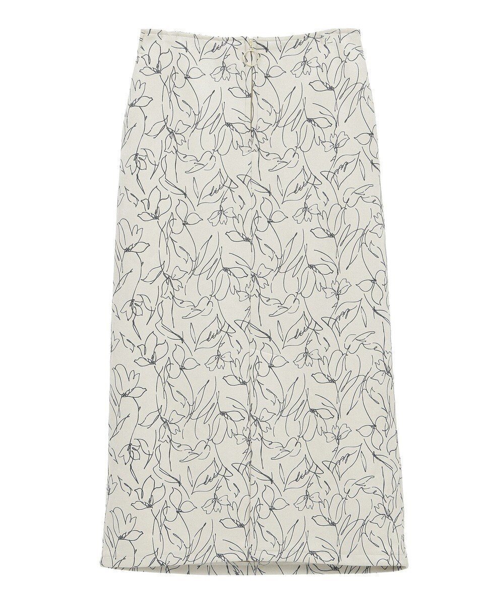 【イェッカ ヴェッカ/YECCA VECCA】のラインフラワー柄フェイクスエードスカート インテリア・キッズ・メンズ・レディースファッション・服の通販 founy(ファニー) 　ファッション　Fashion　レディースファッション　Fashion for Women　スカート　Skirts　エレガント 上品　Elegant　ストレッチ　Stretch, Stretchy Fabric　スリット　Slit, Slit Detail　センター　Center, Center Line　フィット　Fit, Slim Fit　フラワー　Flower, Floral　フープ　Hoop, Hoop Earrings　ポケット　Pocket, Pocket Detail　メタル　Metal, Metal Parts　A/W・秋冬　Autumn/Winter　Ivory|ID: prp329100004766701 ipo3291000000034515581