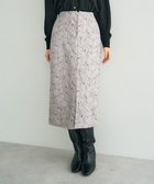 【イェッカ ヴェッカ/YECCA VECCA】のラインフラワー柄フェイクスエードスカート Pink Beige|ID: prp329100004766701 ipo3291000000035631293