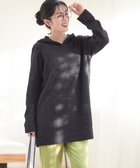 【ティアクラッセ/Tiaclasse】のメランジフーディーニットチュニック チャコールグレー|ID: prp329100004766711 ipo3291000000034515630