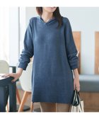 【ティアクラッセ/Tiaclasse】のメランジフーディーニットチュニック ブルー|ID: prp329100004766711 ipo3291000000035761890