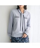 【イェッカ ヴェッカ/YECCA VECCA】の配色ボウタイニット Light Blue|ID: prp329100004766714 ipo3291000000034515649