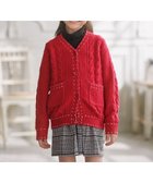 【組曲 / KIDS/KUMIKYOKU】の【S-Lサイズ】 ケーブルニットカーディガン レッド|ID: prp329100004767442 ipo3291000000034526223