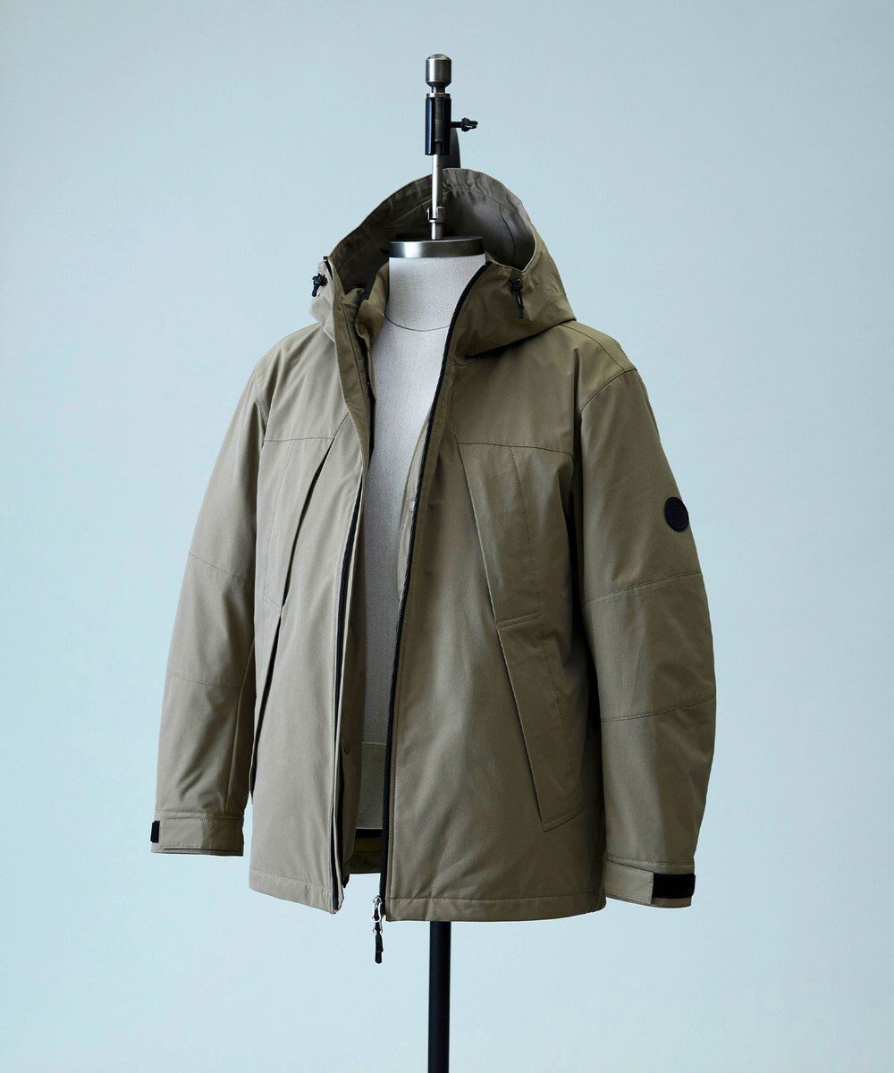 【ジェイ プレス/J.PRESS / MEN】の3シーズン着られる贅沢【3WAY SYSTEM / 撥水 / ストレッチ】マウンテンパーカー / ダウンライナーデタッチャブル インテリア・キッズ・メンズ・レディースファッション・服の通販 founy(ファニー) 　ファッション　Fashion　メンズファッション　Fashion for Men　アウター　Men's Coats Outerwear　インナー　Innerwear　ジャケット　Jacket, Outerwear　ストレッチ　Stretch, Stretchy Fabric　タフタ　Taffeta, Structured Fabric　ダウン　Down, Puffer　パーカー　Hoodie, Parka　ライナー　Liner, Inner Layer　A/W・秋冬　Autumn/Winter　軽量　Lightweight, Ultra Light　ベージュ系|ID: prp329100004767446 ipo3291000000035760890