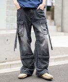 【ウィゴー/WEGO / MEN】のイージーマルチポケットデニムカーゴ デニムブラックソノタ|ID: prp329100004767452 ipo3291000000034526294