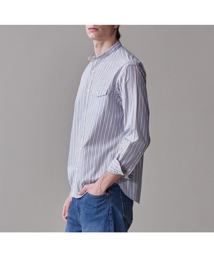 【ジェイ プレス/J.PRESS / MEN】の【SOMELOS】マルチストライプ バンドカラーシャツ インテリア・キッズ・メンズ・レディースファッション・服の通販 founy(ファニー) https://founy.com/ ファッション Fashion メンズファッション Fashion for Men トップス・カットソー Cut & Sew Tops メンズシャツ Shirts インナー Innerwear 洗える Machine Washable シンプル Simple, Minimal ストライプ Stripe, Striped Pattern ドレス Dress, One-Piece バランス Balance, Style Balance フラップ Flap, Flap Pocket ベーシック Basic, Essential ポケット Pocket, Pocket Detail メンズ Men's, Menswear モダン Modern, Contemporary A/W・秋冬 Autumn/Winter S/S・春夏 SS, Spring/Summer, Warm Season 夏 Summer |ID: prp329100004767454 ipo3291000000034526317