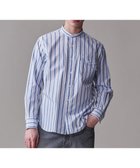 【ジェイ プレス/J.PRESS / MEN】の【SOMELOS】マルチストライプ バンドカラーシャツ ブルー系1|ID: prp329100004767454 ipo3291000000034526319