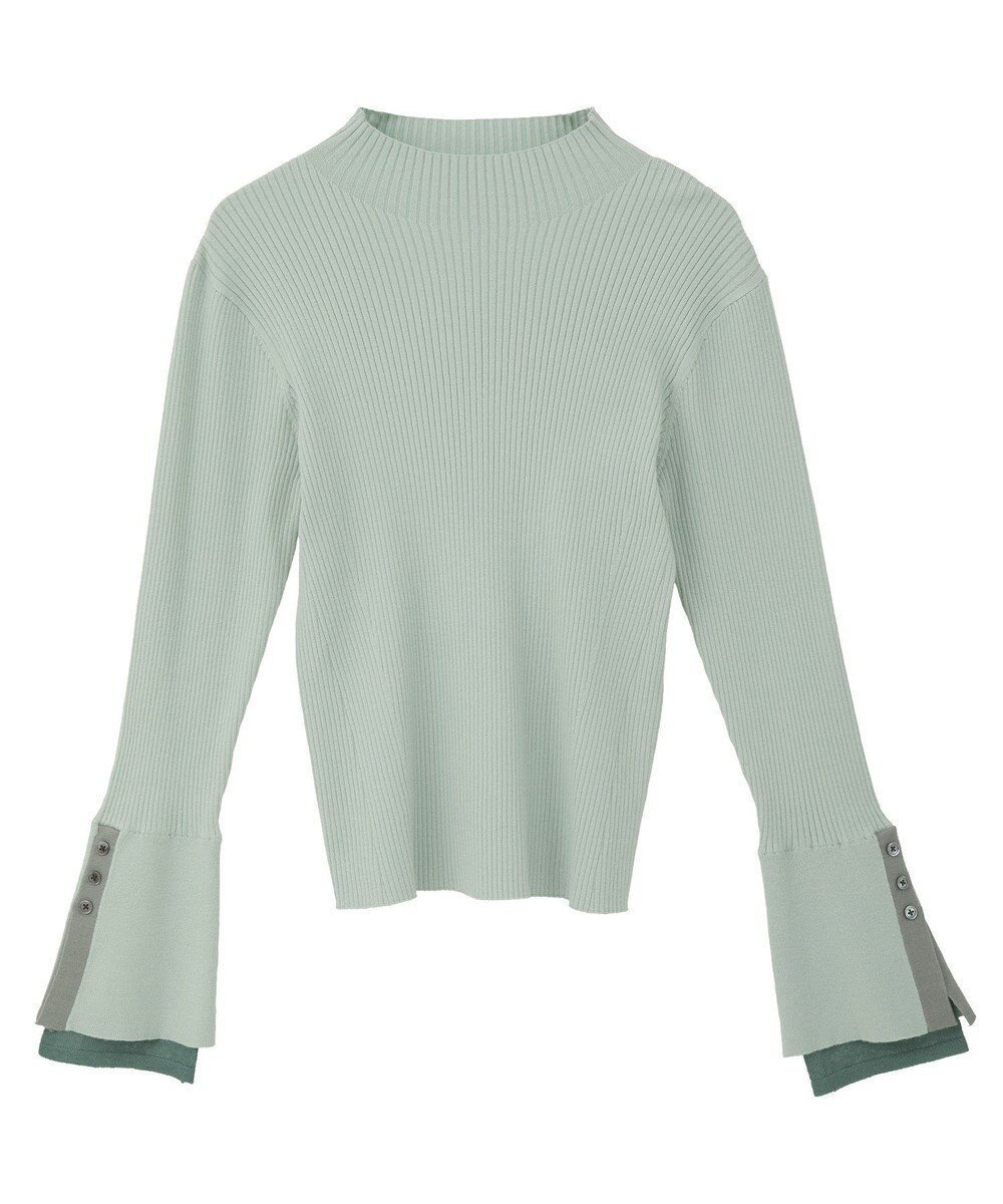 【イェッカ ヴェッカ/YECCA VECCA】の袖口レイヤードリブニット インテリア・キッズ・メンズ・レディースファッション・服の通販 founy(ファニー) ファッション Fashion レディースファッション Fashion for Women トップス・カットソー Cut & Sew Tops ニット Knit Tops & Sweaters キャミソール Camisole, Spaghetti Strap Top スリット Slit, Slit Detail セーター Sweater, Knitwear ビスチェ Bustier, Corset Top フィット Fit, Slim Fit ポケット Pocket, Pocket Detail A/W・秋冬 Autumn/Winter Mint|ID: prp329100004767464 ipo3291000000034526383