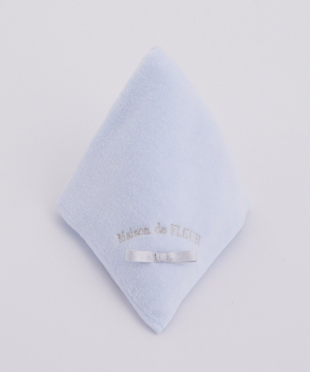 【メゾンドフルール/Maison de FLEUR】のラメリボンタオルハンカチ インテリア・キッズ・メンズ・レディースファッション・服の通販 founy(ファニー) 　ファッション　Fashion　レディースファッション　Fashion for Women　ミニ財布・二つ折り財布　Wallets & Card Cases　財布　Wallet, Purse　タオル　Towel, Bath Towel　ハンカチ　Handkerchief, Hanky　ハンド　Hand, Handmade　リボン　Ribbon, Bow　おすすめ　Recommended / Our Picks　エレガント 上品　Elegant　Light Blue|ID: prp329100004767475 ipo3291000000034526478