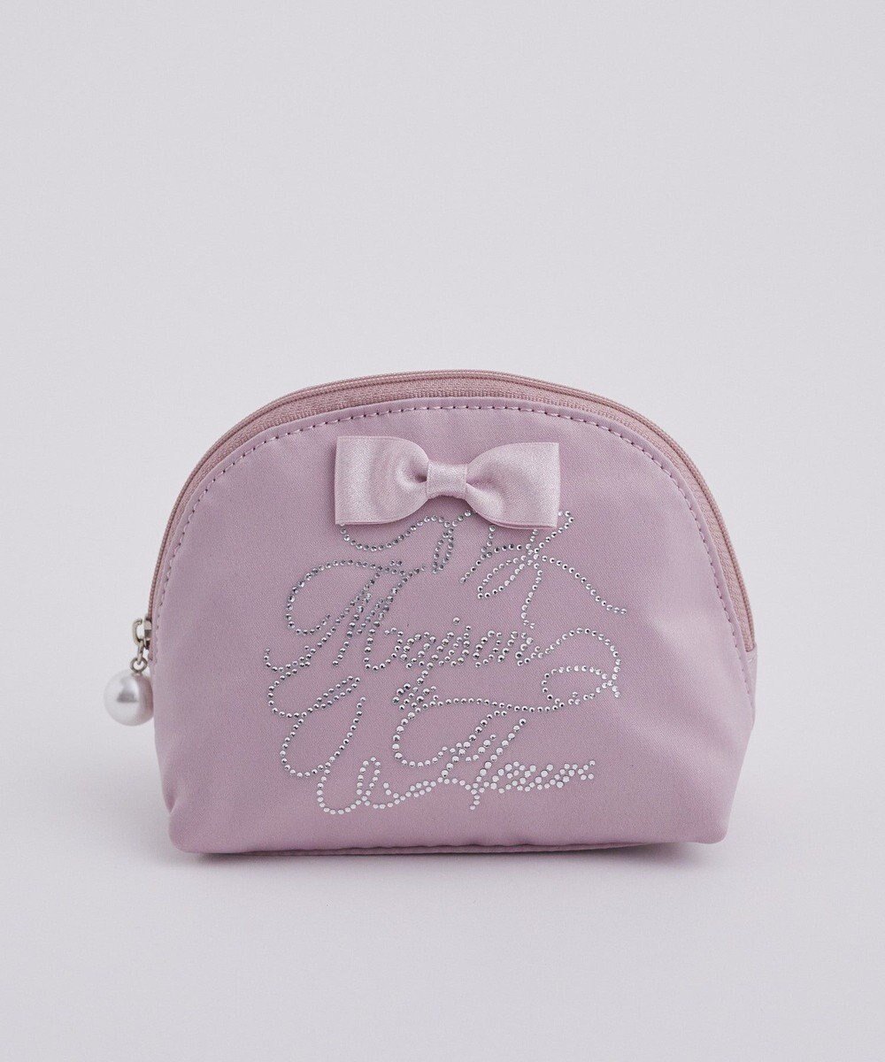 【メゾンドフルール/Maison de FLEUR】のシャイニーリボンラウンドポーチ インテリア・キッズ・メンズ・レディースファッション・服の通販 founy(ファニー) 　ファッション　Fashion　レディースファッション　Fashion for Women　ミニ財布・二つ折り財布　Wallets & Card Cases　ポーチ&ミニバッグ　Pouches & Mini Bags　おすすめ　Recommended / Our Picks　ギフト プレゼント　Gift / Present　ストーン　Stone, Gem-Like　フォルム　Silhouette, Form　ポケット　Pocket, Pocket Detail　ポーチ　Pouch, Small Case　ラウンド　Round, Round Neck　財布　Wallet, Purse　Pink|ID: prp329100004767478 ipo3291000000034526489