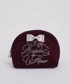 【メゾンドフルール/Maison de FLEUR】のシャイニーリボンラウンドポーチ Bordeaux|ID: prp329100004767478 ipo3291000000034526490