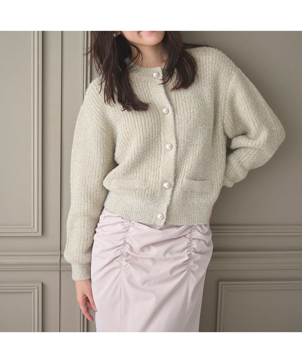【フェルゥ/Feroux】の【洗える】ラメシャギー カーディガン インテリア・キッズ・メンズ・レディースファッション・服の通販 founy(ファニー) ファッション Fashion レディースファッション Fashion for Women トップス・カットソー Cut & Sew Tops カーディガン・羽織り Layered Style Cardigans カーディガン Cardigan, Knitwear パール Pearl, Pearl Accent ベーシック Basic, Essential ボトム Bottoms, Lower Wear 洗える Machine Washable A/W・秋冬 Autumn/Winter 羽織 Haori, Light Jacket ベージュ系|ID: prp329100004767487 ipo3291000000034526522