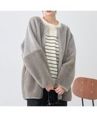 【アースミュージックアンドエコロジー/earth music&ecology】の【リバーシブル】ノーカラーフェイクムートンコート Khaki|ID: prp329100004767493 ipo3291000000034526564