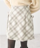 【アースミュージックアンドエコロジー/earth music&ecology】のサイドレースアップミニスカート Check Ivory|ID: prp329100004767494 ipo3291000000034526569