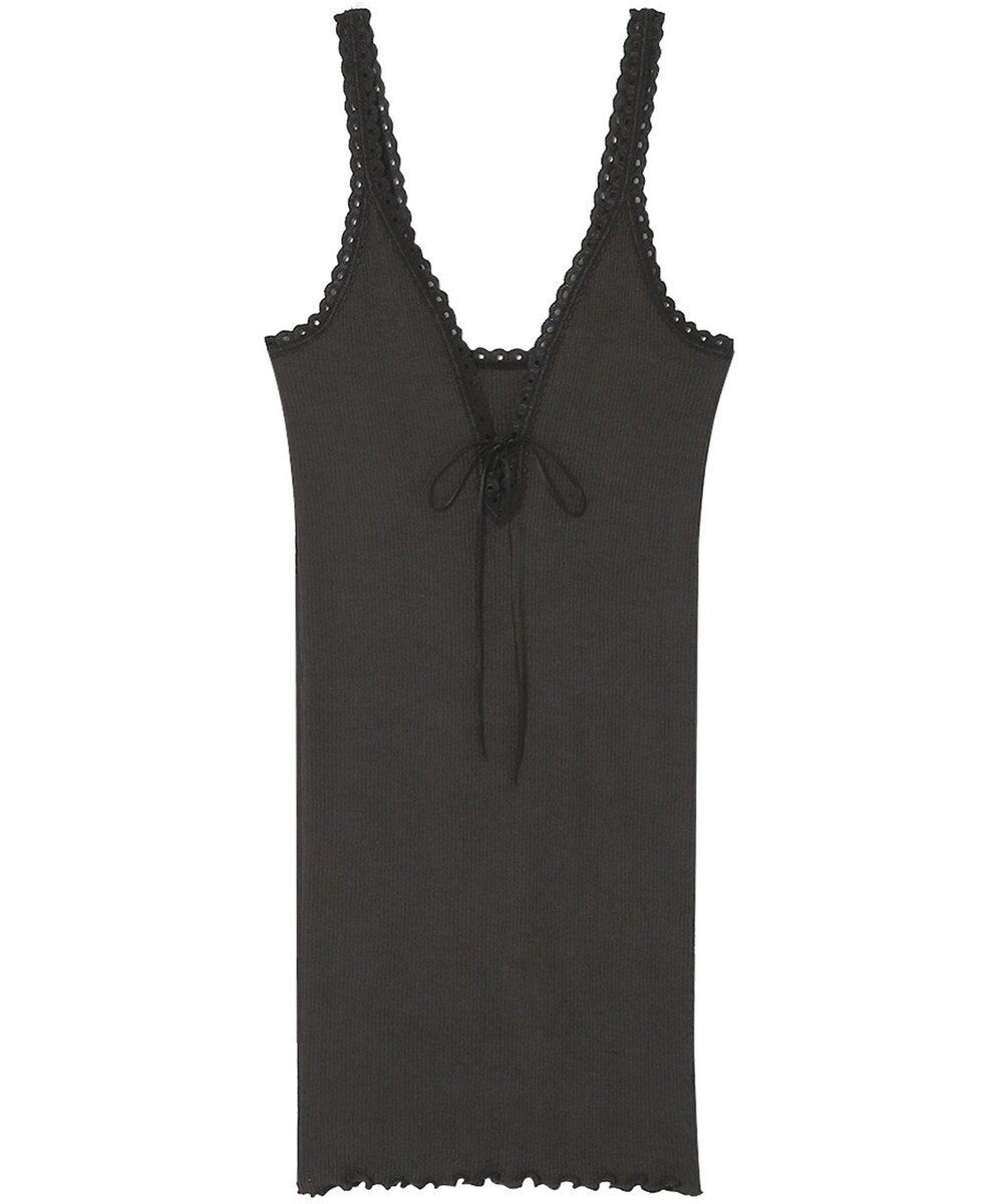 【アンフィ/AMPHI】のあったかインナー 薄手 リブ素材 キャミソール UWF160 アンフィ/ワコール インテリア・キッズ・メンズ・レディースファッション・服の通販 founy(ファニー) 　ファッション　Fashion　レディースファッション　Fashion for Women　トップス・カットソー　Cut & Sew Tops　ニット　Knit Tops & Sweaters　キャミソール&ノースリーブ　Camisoles & Sleeveless Tops　アンダー　Underwear Essentials　インナー　Innerwear　キャミソール　Camisole, Spaghetti Strap Top　リボン　Ribbon, Bow　エレガント 上品　Elegant　定番　Standard, Basic Item　A/W・秋冬　Autumn/Winter　ブラック|ID: prp329100004767499 ipo3291000000034526592