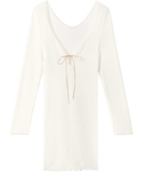 【アンフィ/AMPHI】のあったかインナー 薄手 リブ素材 9分袖 長袖 UWF360 アンフィ/ワコール 人気、トレンドファッション・服の通販 founy(ファニー) ファッション Fashion レディースファッション Fashion for Women トップス・カットソー Cut & Sew Tops ニット Knit Tops & Sweaters アンダー Underwear Essentials インナー Innerwear リボン Ribbon, Bow エレガント 上品 Elegant 定番 Standard, Basic Item A/W・秋冬 Autumn/Winter 長袖 Long Sleeve, Full Sleeve |ID:prp329100004767500