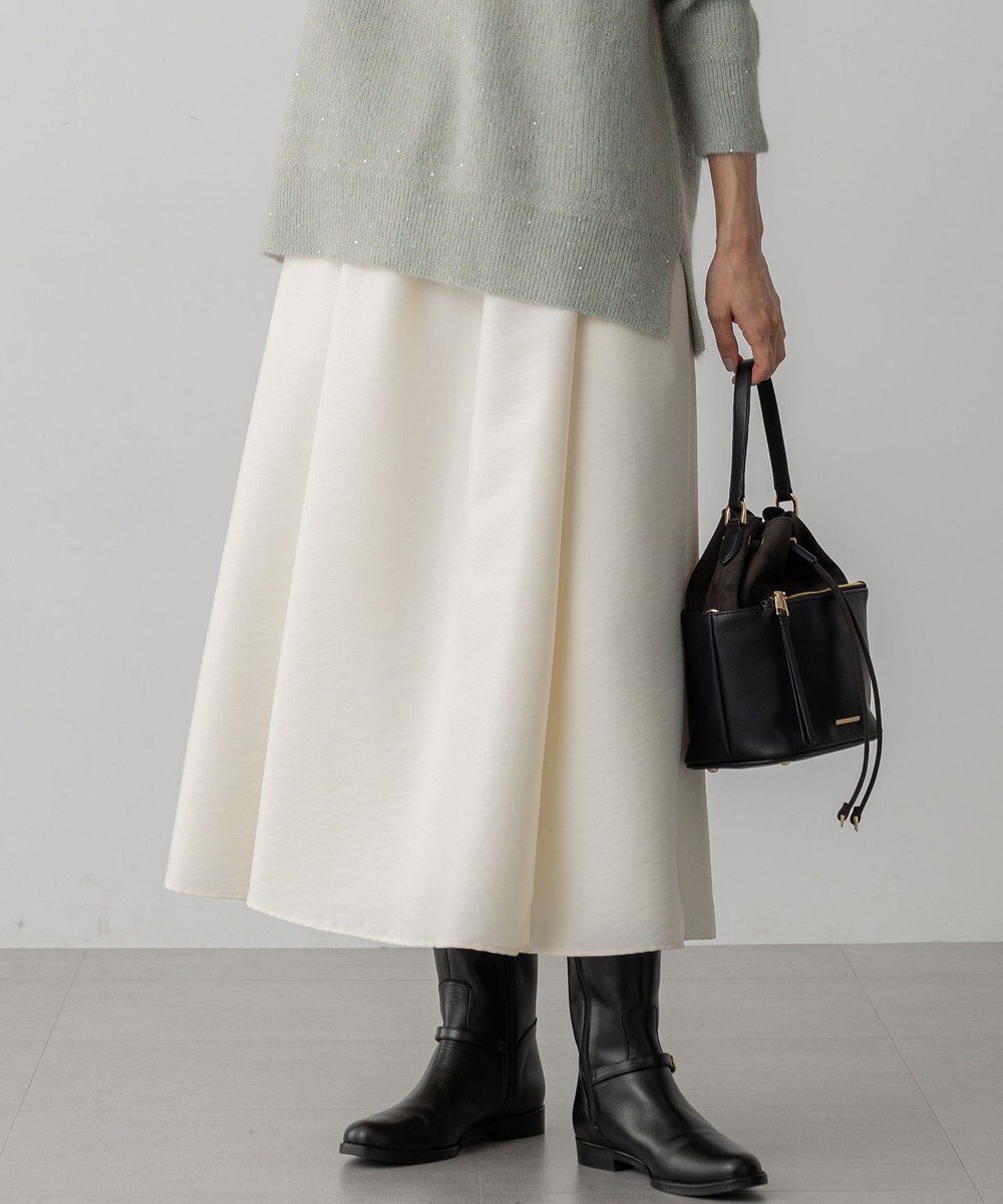 【23区/NIJYUSANKU】の【洗える】フルーフィーツイル フレア スカート インテリア・キッズ・メンズ・レディースファッション・服の通販 founy(ファニー) 　ファッション　Fashion　レディースファッション　Fashion for Women　スカート　Skirts　Aライン・フレアスカート　A-Line & Flared Skirts　オケージョン　Occasion Wear　春　Spring　洗える　Machine Washable　シルク　Silk, 100% Silk　ジャケット　Jacket, Outerwear　フレア　Flare, Flared　S/S・春夏　SS, Spring/Summer, Warm Season　夏　Summer　エレガント 上品　Elegant　アイボリー系|ID: prp329100004767501 ipo3291000000034898304