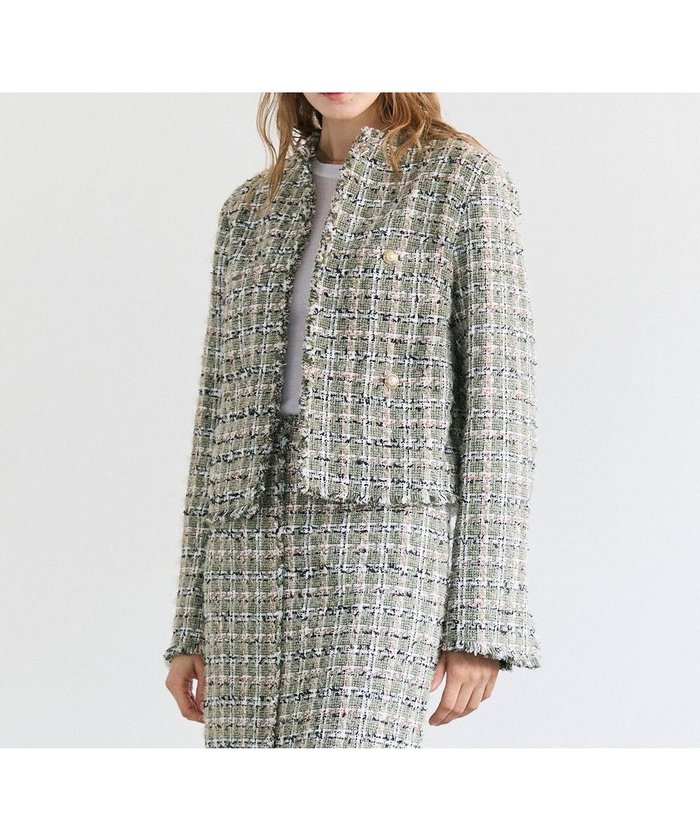 【ベイジ,/BEIGE,】のBERYL / ファンシーツイードノーカラージャケット インテリア・キッズ・メンズ・レディースファッション・服の通販 founy(ファニー) https://founy.com/ ファッション Fashion レディースファッション Fashion for Women アウター Coat / Outerwear Collection レディースジャケット・軽アウター Jackets ノーカラージャケット / シンプル上品コーデ Collarless Jackets オケージョン Occasion Wear ジャケット Jacket, Outerwear セットアップ Set-Up, Coordinated Outfit ツイード Twill, Twill Weave デニム Denim, Jeans Material フリンジ Fringe, Tassel エレガント 上品 Elegant 夏 Summer 春 Spring S/S・春夏 SS, Spring/Summer, Warm Season |ID: prp329100004767503 ipo3291000000034526606