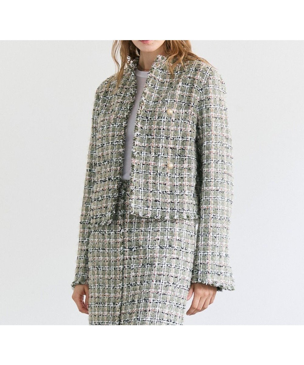 【ベイジ,/BEIGE,】のBERYL / ファンシーツイードノーカラージャケット 人気、トレンドファッション・服の通販 founy(ファニー) 　ファッション　Fashion　レディースファッション　Fashion for Women　アウター　Coat / Outerwear Collection　レディースジャケット・軽アウター　Jackets　ノーカラージャケット / シンプル上品コーデ　Collarless Jackets　オケージョン　Occasion Wear　春　Spring　ジャケット　Jacket, Outerwear　セットアップ　Set-Up, Coordinated Outfit　ツイード　Twill, Twill Weave　デニム　Denim, Jeans Material　フリンジ　Fringe, Tassel　ポケット　Pocket, Pocket Detail　S/S・春夏　SS, Spring/Summer, Warm Season　新作・新入荷　New Arrivals / New In　夏　Summer　エレガント 上品　Elegant　 other-1|ID: prp329100004767503 ipo3291000000034526606