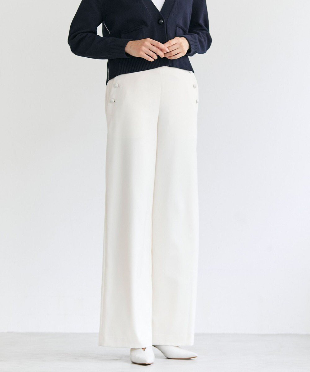 【ベイジ,/BEIGE,】のLAZUL / マリンボタンワイドパンツ インテリア・キッズ・メンズ・レディースファッション・服の通販 founy(ファニー) 　ファッション　Fashion　レディースファッション　Fashion for Women　パンツ　Pants & Trousers　シンプル　Simple, Minimal　ジャケット　Jacket, Outerwear　フォルム　Silhouette, Form　フロント　Front, Front Design　モダン　Modern, Contemporary　ワイド　Wide, Wide Fit　夏　Summer　S/S・春夏　SS, Spring/Summer, Warm Season　A/W・秋冬　Autumn/Winter　Ecru|ID: prp329100004767506 ipo3291000000034526616