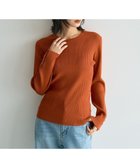 【イェッカ ヴェッカ/YECCA VECCA】の袖釦クルーネックリブニット Orange|ID: prp329100004767515 ipo3291000000034526658