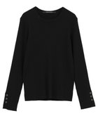 【イェッカ ヴェッカ/YECCA VECCA】の袖釦クルーネックリブニット Black|ID: prp329100004767515 ipo3291000000034526661