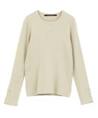 【イェッカ ヴェッカ/YECCA VECCA】の袖釦クルーネックリブニット Beige|ID: prp329100004767515 ipo3291000000034526662