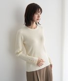 【イェッカ ヴェッカ/YECCA VECCA】の袖釦クルーネックリブニット 人気、トレンドファッション・服の通販 founy(ファニー) ファッション Fashion レディースファッション Fashion for Women トップス・カットソー Cut & Sew Tops ニット Knit Tops & Sweaters シンプル Simple, Minimal セーター Sweater, Knitwear フィット Fit, Slim Fit ポケット Pocket, Pocket Detail モチーフ Motif, Design Theme A/W・秋冬 Autumn/Winter thumbnail Off White|ID: prp329100004767515 ipo3291000000036087119
