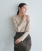 【イェッカ ヴェッカ/YECCA VECCA】の袖釦クルーネックリブニット 人気、トレンドファッション・服の通販 founy(ファニー) ファッション Fashion レディースファッション Fashion for Women トップス・カットソー Cut & Sew Tops ニット Knit Tops & Sweaters シンプル Simple, Minimal セーター Sweater, Knitwear フィット Fit, Slim Fit ポケット Pocket, Pocket Detail モチーフ Motif, Design Theme A/W・秋冬 Autumn/Winter thumbnail Beige|ID: prp329100004767515 ipo3291000000036087124