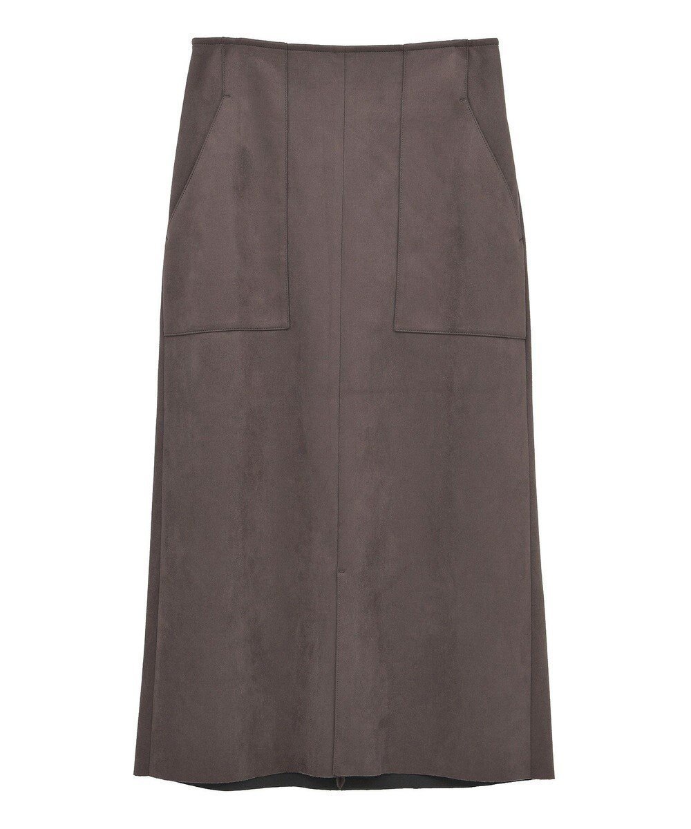 【イェッカ ヴェッカ/YECCA VECCA】のハイウエストフェイクスエードスカート インテリア・キッズ・メンズ・レディースファッション・服の通販 founy(ファニー) ファッション Fashion レディースファッション Fashion for Women スカート Skirts 新作・新入荷 New Arrivals / New In ストレッチ Stretch, Stretchy Fabric スリット Slit, Slit Detail センター Center, Center Line ポケット Pocket, Pocket Detail A/W・秋冬 Autumn/Winter Brown|ID: prp329100004767517 ipo3291000000034526671