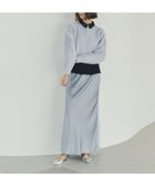 【イェッカ ヴェッカ/YECCA VECCA】のサテンフレアスカート Grayish Blue|ID: prp329100004767521 ipo3291000000034526687