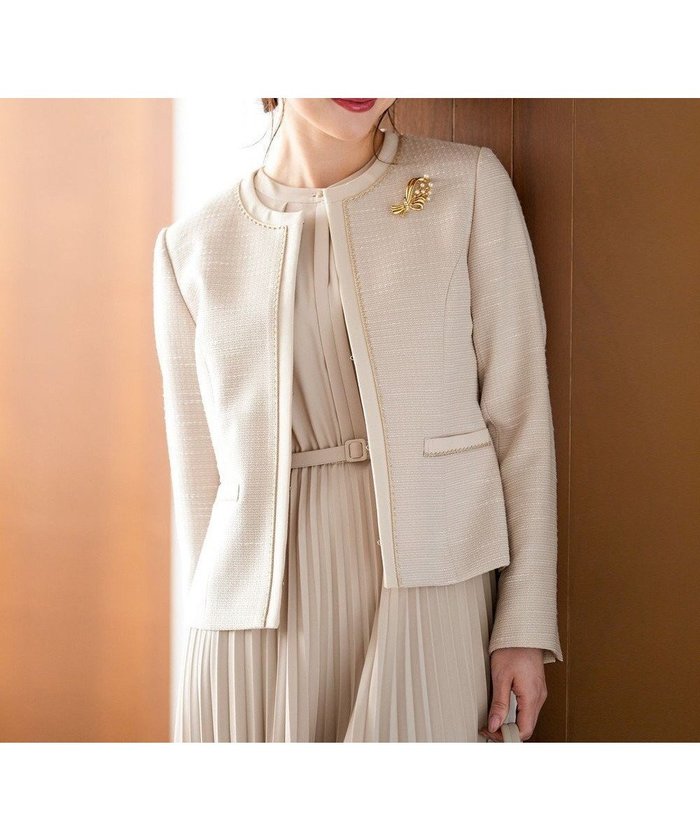 【エニィ スィス/any SiS】のリップルボーダーストレッチ ジャケット インテリア・キッズ・メンズ・レディースファッション・服の通販 founy(ファニー) https://founy.com/ ファッション Fashion レディースファッション Fashion for Women アウター Coat / Outerwear Collection レディースジャケット・軽アウター Jackets ノーカラージャケット / シンプル上品コーデ Collarless Jackets 春 Spring ジャケット Jacket, Outerwear ストレッチ Stretch, Stretchy Fabric スリット Slit, Slit Detail ツイード Twill, Twill Weave 定番 Standard, Basic Item プレート Plate, Dish ボーダー Border, Stripe ポケット Pocket, Pocket Detail S/S・春夏 SS, Spring/Summer, Warm Season 夏 Summer エレガント 上品 Elegant セレモニー Ceremony 新作・新入荷 New Arrivals / New In |ID: prp329100004767525 ipo3291000000034526716