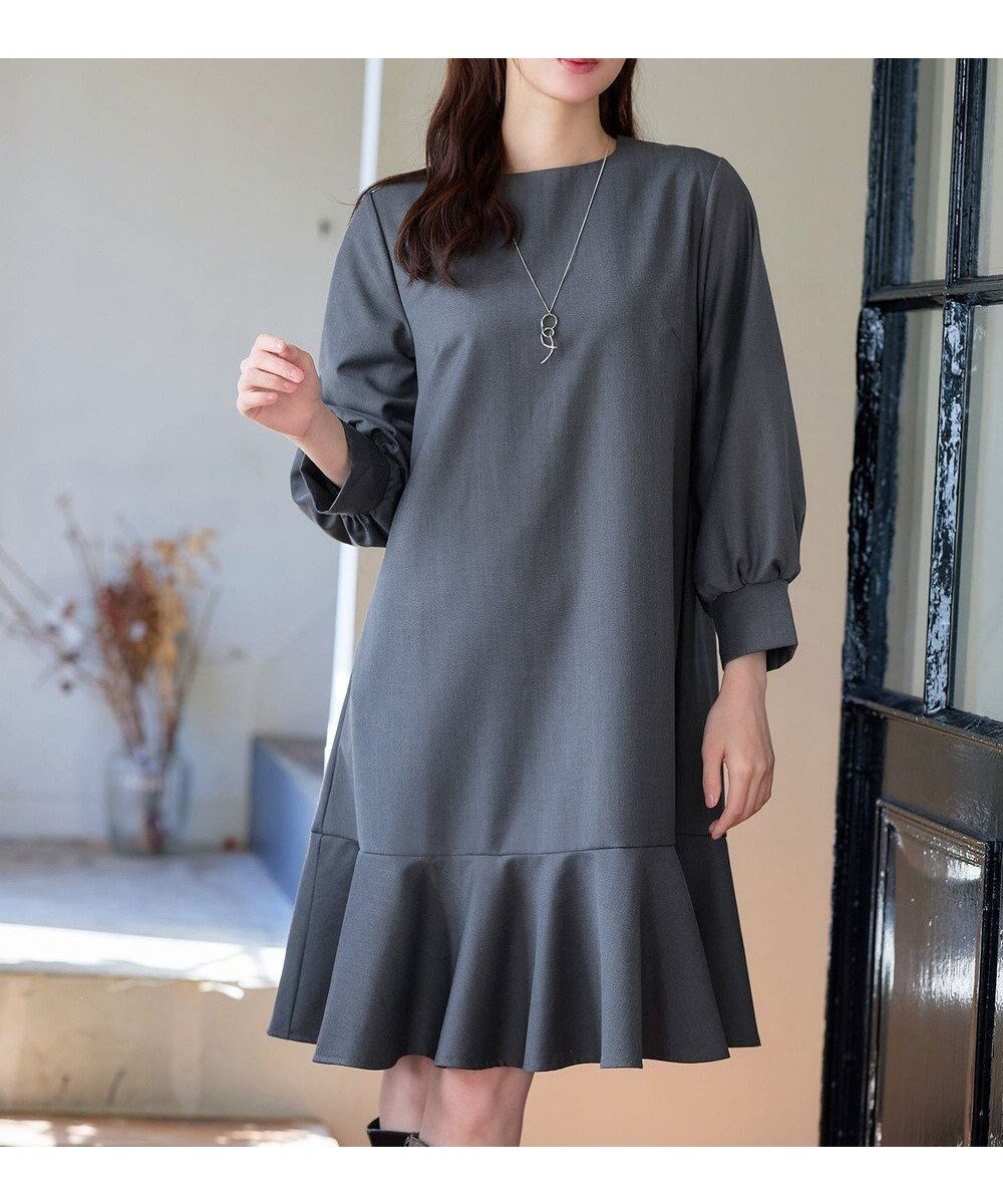 【ティアクラッセ/Tiaclasse】の裾フレアパフスリーブワンピース インテリア・キッズ・メンズ・レディースファッション・服の通販 founy(ファニー) ファッション Fashion レディースファッション Fashion for Women ワンピース Dresses アクセサリー Fashion Accessories 洗える Machine Washable 秋 Autumn カーディガン Cardigan, Knitwear ショート Short, Short Length シンプル Simple, Minimal スリーブ Sleeve, Long Sleeve / Short Sleeve タイツ Tights, Legwear チュニック Tunic, Long Top バランス Balance, Style Balance フェミニン Feminine, Girly フレア Flare, Flared ペプラム Peplum, Flared Hem ポケット Pocket, Pocket Detail メランジ Melange, Mixed Yarn ロング Long, Long-Length 冬 Winter / This Winter A/W・秋冬 Autumn/Winter 再入荷 Restock / Back in Stock エレガント 上品 Elegant 新作・新入荷 New Arrivals / New In ビジネス 仕事 通勤 Business / Work / Commuting チャコールグレー|ID: prp329100004767534 ipo3291000000034526767