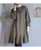 【ティアクラッセ/Tiaclasse】の裾フレアパフスリーブワンピース モカ|ID: prp329100004767534 ipo3291000000034526768