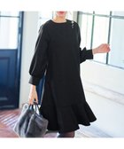 【ティアクラッセ/Tiaclasse】の裾フレアパフスリーブワンピース ブラック|ID: prp329100004767534 ipo3291000000034526769