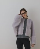 【グレース コンチネンタル/GRACE CONTINENTAL】のウールボアジャケット サックス|ID: prp329100004767540 ipo3291000000034526793