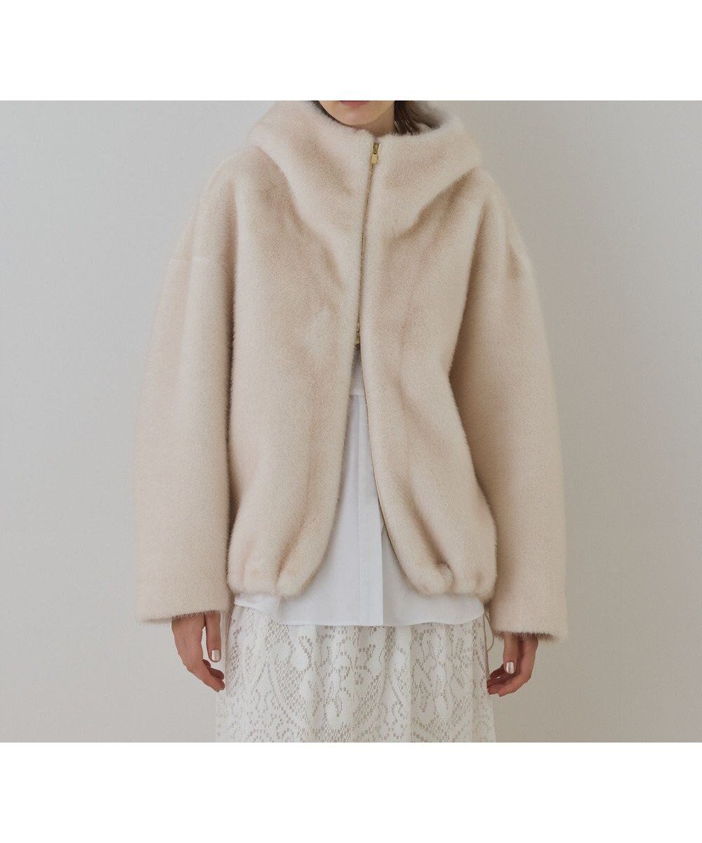 【グレース コンチネンタル/GRACE CONTINENTAL】のフェイクミンクフードジャケット 人気、トレンドファッション・服の通販 founy(ファニー) 　ファッション　Fashion　レディースファッション　Fashion for Women　アウター　Coat / Outerwear Collection　コート・ロングコート・ピーコート　Long Coats, Peacoats & More　レディースジャケット・軽アウター　Jackets　エレガント 上品　Elegant　ジャケット　Jacket, Outerwear　ドローコード　Drawcord, Drawstring Cord　フェイクファー　Faux Fur, Imitation Fur　フロント　Front, Front Design　ボンディング　Bonding, Bonded Fabric　ムートン　Shearling, Mouton　A/W・秋冬　Autumn/Winter　 other-1|ID: prp329100004767541 ipo3291000000034526794