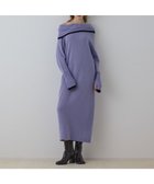 【グレース コンチネンタル/GRACE CONTINENTAL】のバイカラーオフショルニットワンピース ラベンダー|ID: prp329100004767543 ipo3291000000034526802
