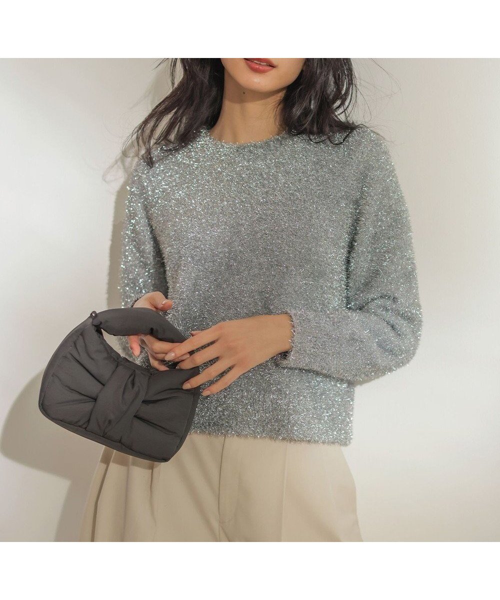 【組曲/KUMIKYOKU】のボンディングリボンバッグ インテリア・キッズ・メンズ・レディースファッション・服の通販 founy(ファニー) 　ファッション　Fashion　レディースファッション　Fashion for Women　バッグ　Bags　おすすめ　Recommended / Our Picks　シンプル　Simple, Minimal　フィット　Fit, Slim Fit　フェミニン　Feminine, Girly　ボンディング　Bonding, Bonded Fabric　リボン　Ribbon, Bow　軽量　Lightweight, Ultra Light　ブラック系|ID: prp329100004767554 ipo3291000000034606581