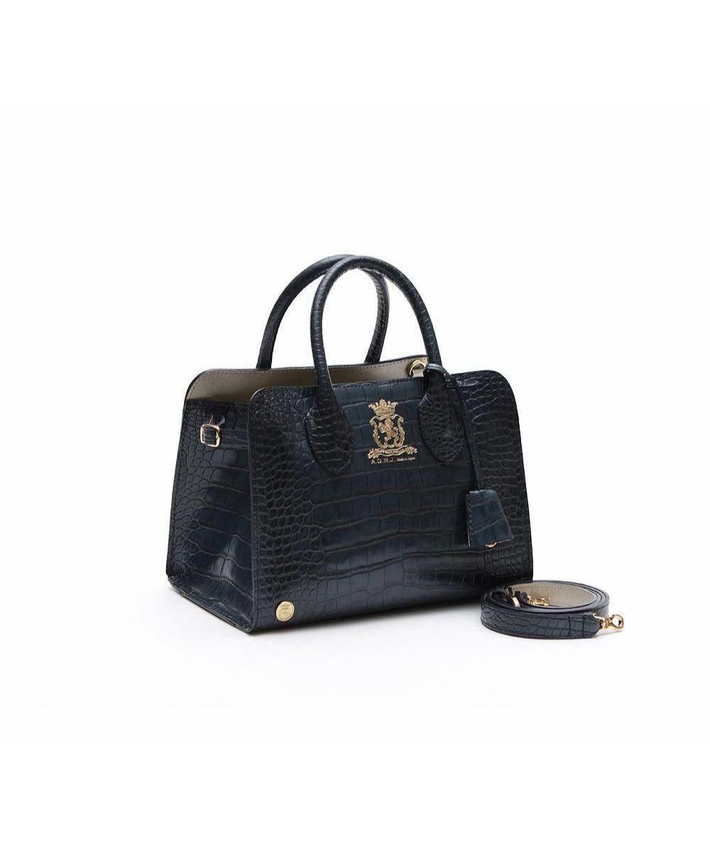 【アクセソワドゥマドモワゼルジャップ/A.D.M.J】の【牛革】クロコ型押しサイドバックルトート25cm(ショルダーストラップ付) インテリア・キッズ・メンズ・レディースファッション・服の通販 founy(ファニー) 　ファッション　Fashion　レディースファッション　Fashion for Women　バッグ　Bags　クロコ　Crocodile, Croc Embossed　フェミニン　Feminine, Girly　ポケット　Pocket, Pocket Detail　モチーフ　Motif, Design Theme　MRN|ID: prp329100004767559 ipo3291000000034526860