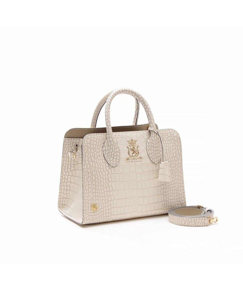 【アクセソワドゥマドモワゼルジャップ/A.D.M.J】の【牛革】クロコ型押しサイドバックルトート25cm(ショルダーストラップ付) インテリア・キッズ・メンズ・レディースファッション・服の通販 founy(ファニー) 　ファッション　Fashion　レディースファッション　Fashion for Women　バッグ　Bags　クロコ　Crocodile, Croc Embossed　フェミニン　Feminine, Girly　ポケット　Pocket, Pocket Detail　モチーフ　Motif, Design Theme　AV|ID: prp329100004767559 ipo3291000000034526861