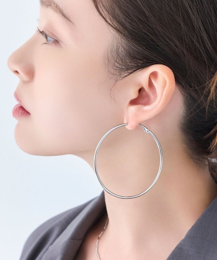 【フィービィー/phoebe】の【金属アレルギー対応】ライトフープビッグピアス シルバー/ステンレス/大振り インテリア・キッズ・メンズ・レディースファッション・服の通販 founy(ファニー) https://founy.com/ ファッション Fashion レディースファッション Fashion for Women アクセサリー Fashion Accessories シルバー Silver, Metallic Silver シンプル Simple, Minimal スタイリッシュ Stylish, Fashionable フォーマル Formal, Dressy モチーフ Motif, Design Theme |ID: prp329100004767569 ipo3291000000035348956