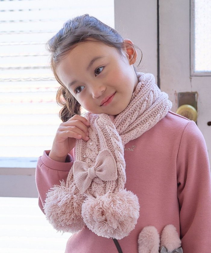 【エニィ/ANY / KIDS】のポンポン付き ケーブル マフラー インテリア・キッズ・メンズ・レディースファッション・服の通販 founy(ファニー) https://founy.com/ ファッション Fashion キッズファッション Fashion for Kids スヌード Snood, Infinity Scarf スマホ Smartphone, Mobile Device パール Pearl, Pearl Accent フェイクファー Faux Fur, Imitation Fur ポンポン Pom-Pom, Fluffy Ball マフラー Scarf, Muffler リボン Ribbon, Bow 人気 Popular, Best Seller 再入荷 Restock / Back in Stock 冬 Winter / This Winter A/W・秋冬 Autumn/Winter |ID: prp329100004768285 ipo3291000000034536031