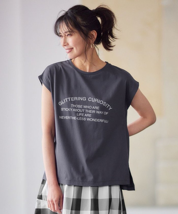 【エニー/ANY】のフロッキーロゴフレンチスリーブTシャツ インテリア・キッズ・メンズ・レディースファッション・服の通販 founy(ファニー) https://founy.com/ ファッション Fashion レディースファッション Fashion for Women トップス・カットソー Cut & Sew Tops シャツ・ブラウス・オフィスカジュアル Elegant Blouses & Button-Ups ロングTシャツ・Tシャツ Longline T-Shirts & Tees カットソー・ベーシックTシャツ Cut-and-Sewn Tops / Stretch Tees & Basics おすすめ Recommended / Our Picks カットソー Cut and Sewn Top カーディガン Cardigan, Knitwear スリット Slit, Slit Detail スリーブ Sleeve, Long Sleeve / Short Sleeve フレンチ French, French Style ワンポイント One Point, Statement Accent 夏 Summer 春 Spring S/S・春夏 SS, Spring/Summer, Warm Season |ID: prp329100004768323 ipo3291000000034536257